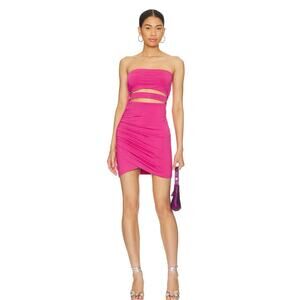 NWT SUPERDOWN Nara Mini Dress Pink Small Mini Bodycon Cutout